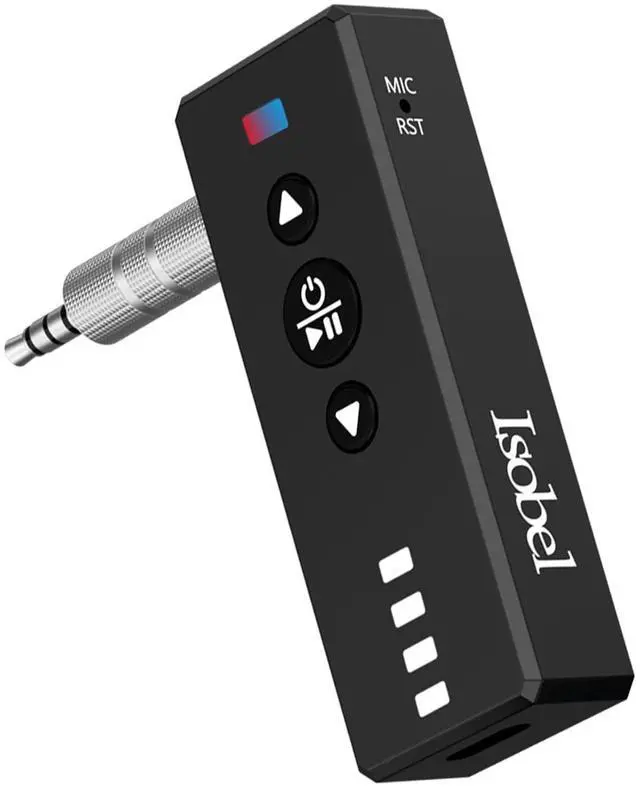 Main image of Isobel Bluetooth 5.4 Transmitter Receiver, 3 in 1 Portable Wireless Bluetooth Audio Adapter to Any 3.5mm AUX Jack for TV PC Car Airplanes Boats Home Stereo Gym with Micphone, TF Card Fast Playback MP3