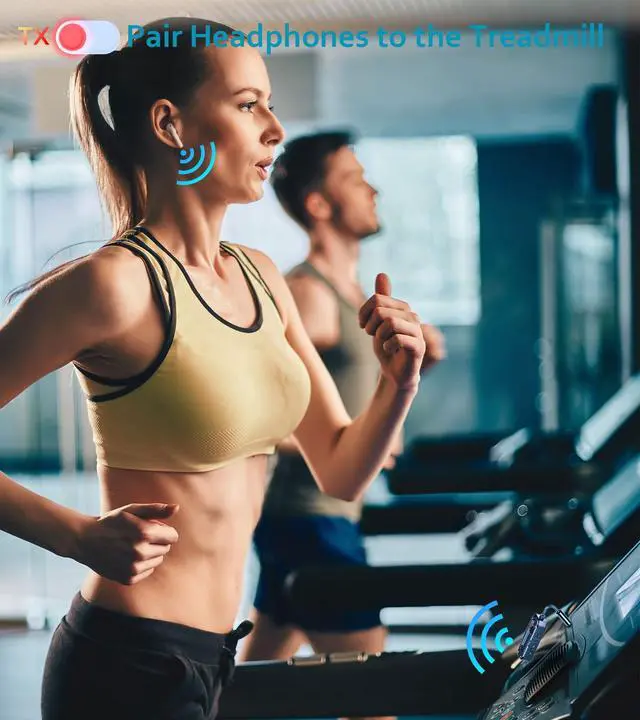 Alt view image 4 of 7 - Bluetooth Transmitter Receiver Audio Adapter, Wireless AUX for 2 Headphones/iPhones, Use 3.5mm Jack for Airplanes, Car Radio, TVs, PCs, amplifiers, Home Stereos Audio Steaming, Hands-Free Call