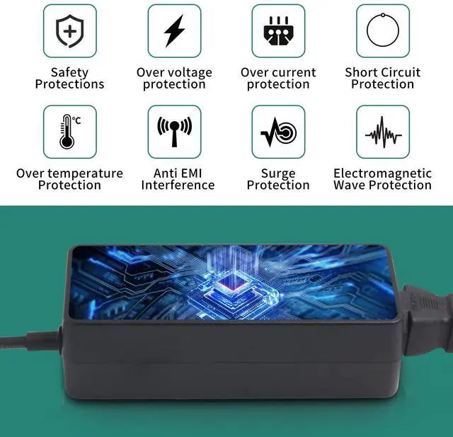 Alt view image 4 of 7 - 12V 5A Power Supply Adapter 100-240V AC to DC Converter with 5.5X 2.5/2.1mm Plug 12 Volt 5 Amp 4A 3A 2A 1A Switching Power Supply AC/DC Adapter for 12V 5050 3528 LED Strip Module Light