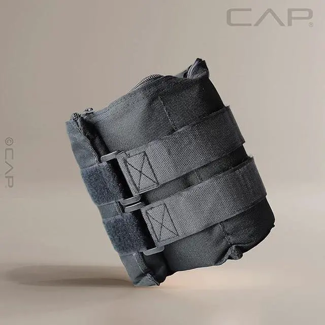 Alt view image 5 of 5 - CAP Barbell Adjustable Ankle Weights |10-20lb Pair | Black