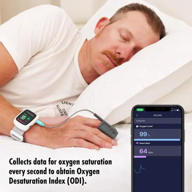 Alt view image 3 of 6 - OxyKnight® Watch | Smart Home Sleep Oximetry Monitor