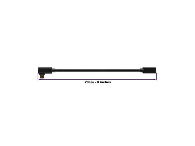 Alt view image 5 of 5 - USB Type C Male to Female Adapter,USB-C USB 3.1 Type-C Right & Left Angled 90 Degree 4K@60Hz UHD with Audio/5A/10Gbps Extension Cable Laptop & Tablet & Cell Phone - 8inch,Black