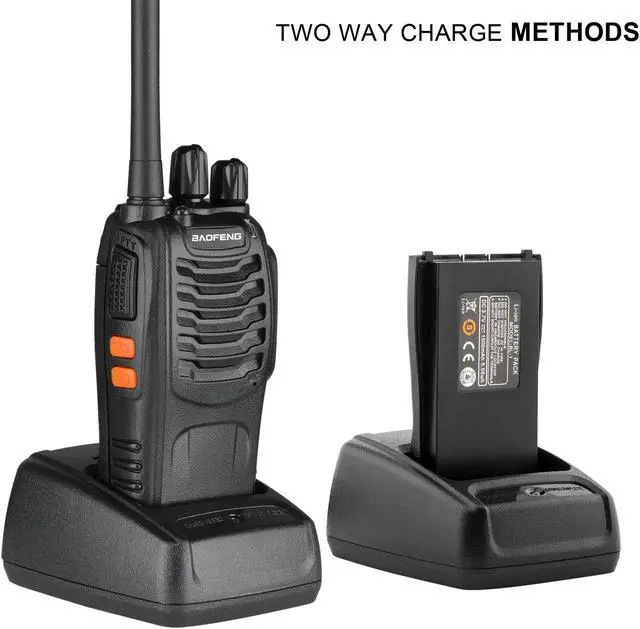 Alt view image 3 of 6 - BF-88A 5W FRS Frequency Handheld Walkie Talkie Black (2pcs/Pair)