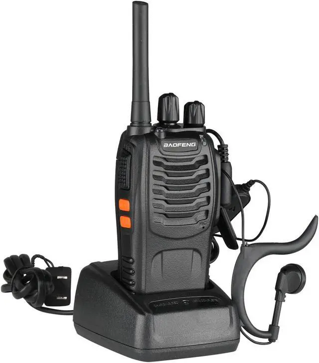 Alt view image 4 of 6 - BF-88A 5W FRS Frequency Handheld Walkie Talkie Black (2pcs/Pair)