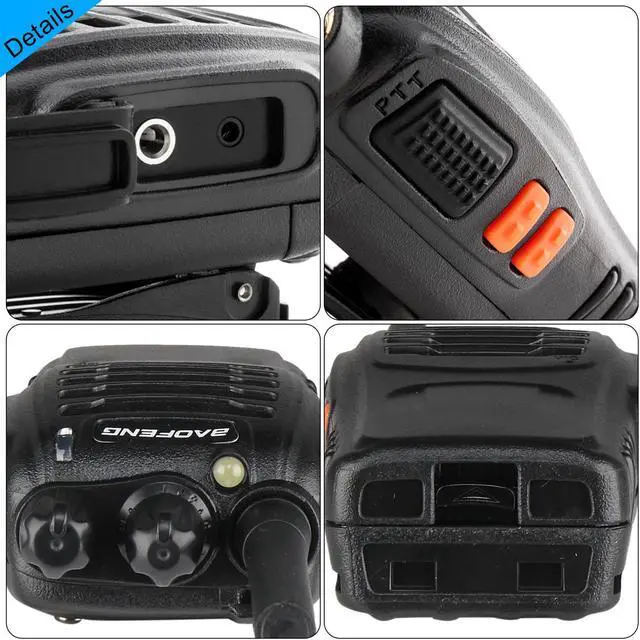 Alt view image 5 of 6 - BF-88A 5W FRS Frequency Handheld Walkie Talkie Black (2pcs/Pair)