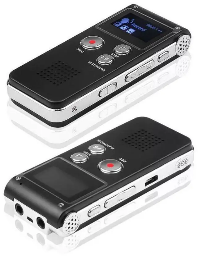 Alt view image 4 of 7 - Digital Voice Recorder Dictaphone Audio Sound Recorder Mini Small Spy Lecture