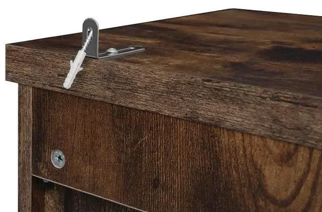 Alt view image 6 of 7 - 72in 4 Door Cabinet with 1 Drawer, with 4 Adjustable Inner Shelves, Storage Cabinet