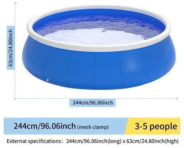 Alt view image 2 of 5 - Inflatable swimming pool 244*63 butterfly inflatable coil mesh pool