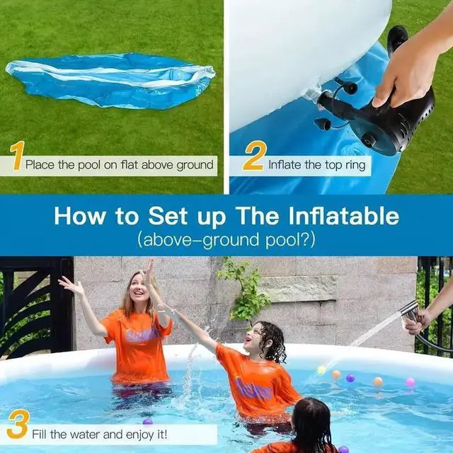 Alt view image 5 of 5 - Inflatable swimming pool 244*63 butterfly inflatable coil mesh pool