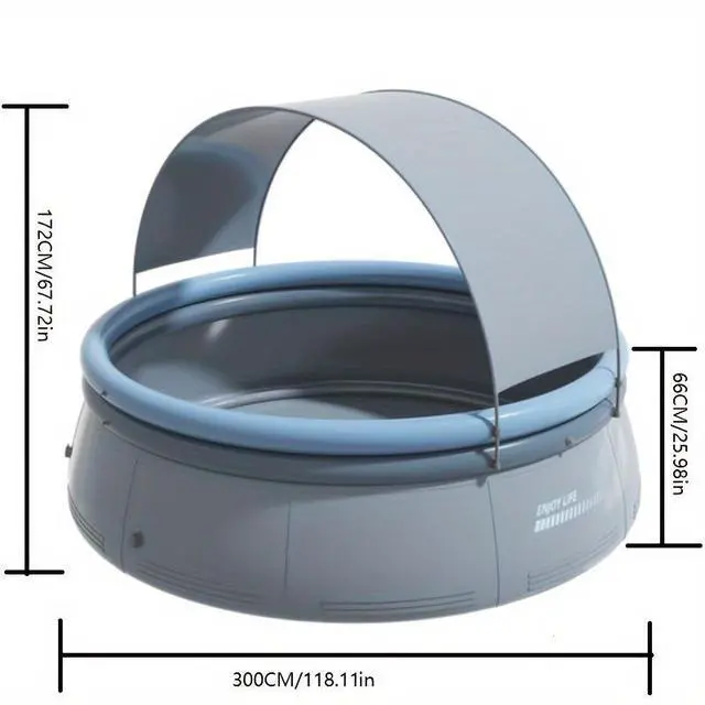 Alt view image 2 of 6 - 118.11in*25.98in outdoor inflatable swimming pool