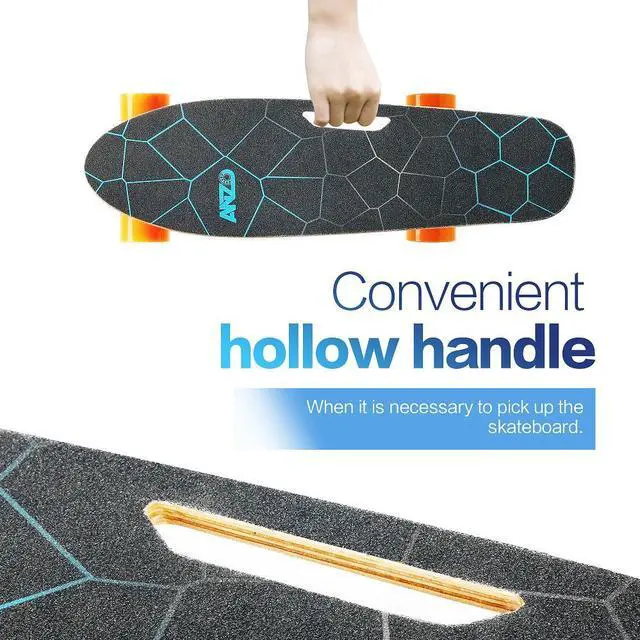Alt view image 3 of 5 - Small Electric Skateboard with Remote Control, 350W, Max 10 MPH, 7 Layers Maple E-Skateboard, load up to 100kg for Adult, Teens, and Kids