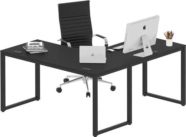 Alt view image 6 of 7 - Artwork L-Shaped Desk, 24" Deep - Black