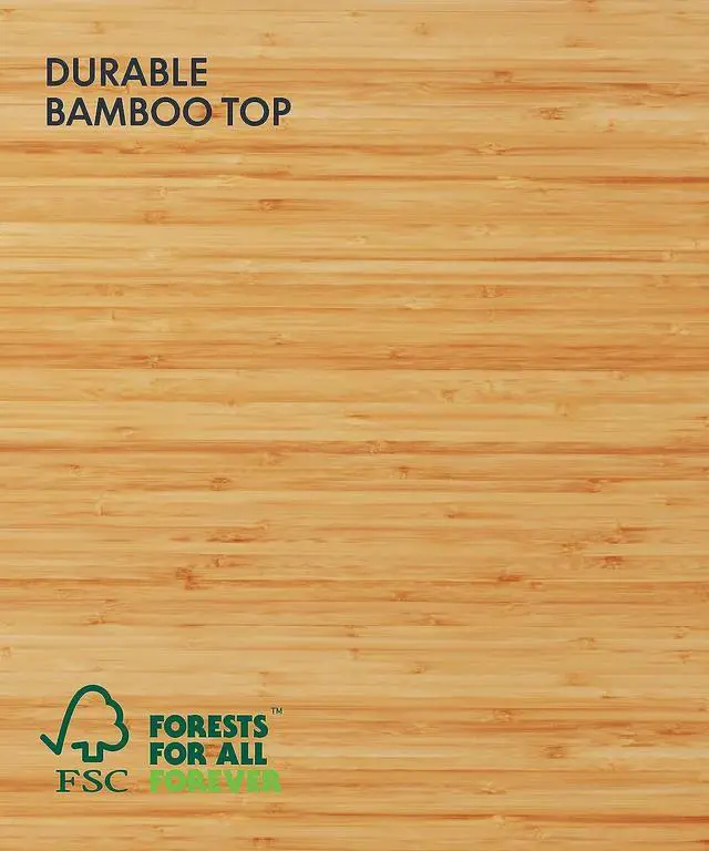 Alt view image 6 of 7 - FLEXISPOT Whole Piece 48"x24" Desk Board for Electric Standing Desk Curved Natural Bamboo