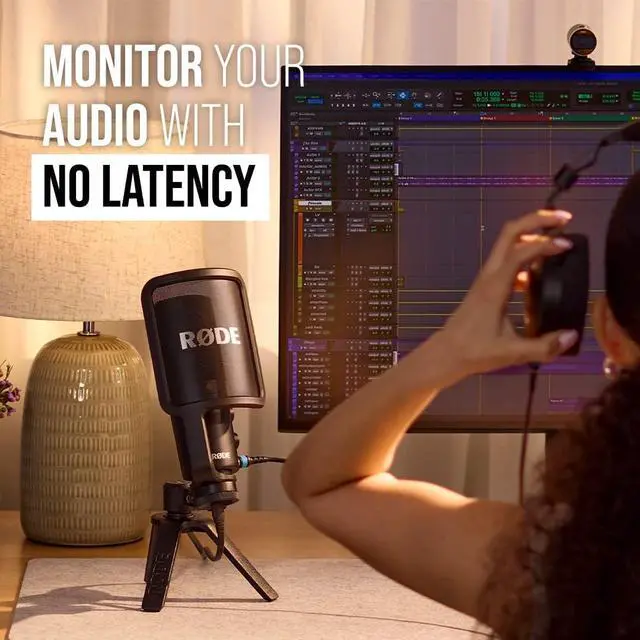 Alt view image 3 of 7 - USB+ Professional-Grade USB Condenser Microphone For Recording Studio Quality Audio Directly To A Computer Or Mobile Device, Black