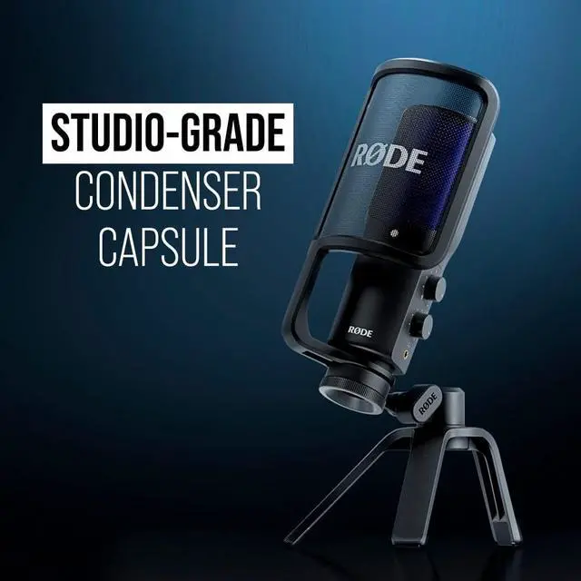Alt view image 7 of 7 - USB+ Professional-Grade USB Condenser Microphone For Recording Studio Quality Audio Directly To A Computer Or Mobile Device, Black