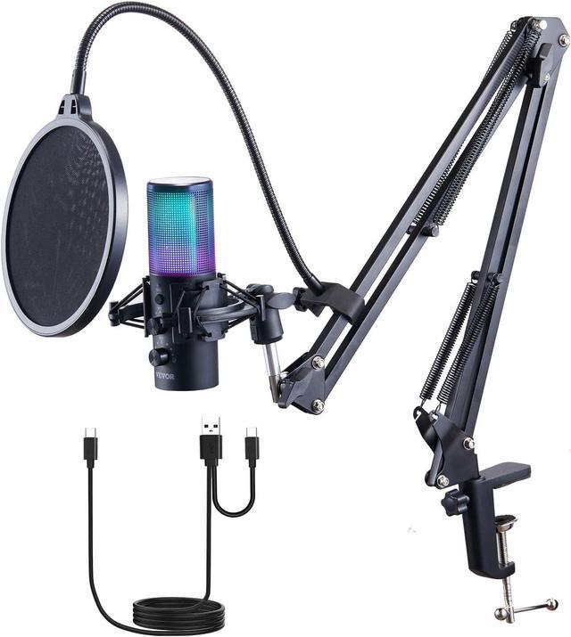 USB Cardioid Condenser Microphone 192KHz/24Bit Kit With Upgrade Boom Arm Plug & offers