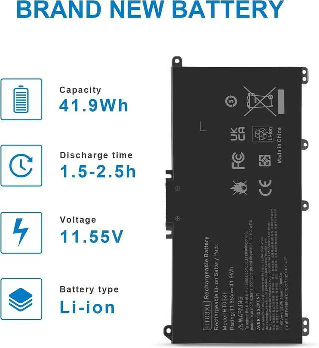 Alt view image 7 of 7 - TREE.NB HT03XL L11119-855 Laptop Battery Replacement for HP Pavilion 14 15 17 15-CS 15-DA 15-DB 15-DW Series 15-CS0053CL 15-DW0033NR 15-DA0014DX HT03041XL L11421-542 L11421-2C2 HSTNN-UB7J HSTNN-DB8R