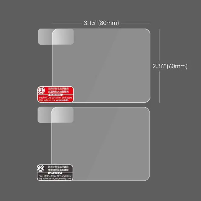 Alt view image 2 of 6 - 3M VHB Double-Sided Sticker Adhesive Pad and Car Windshield Electrostatic Film for Mounting Dash Cam