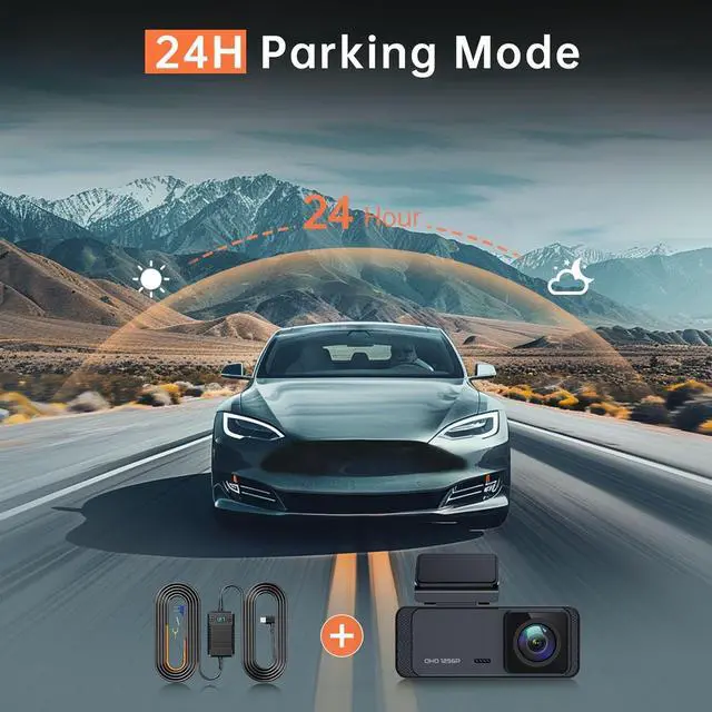 Alt view image 7 of 7 - Dash Cam, 1296P Front Dashcam, Veement V300 WiFi Dash Camera for Cars with App, Night Vision, Mini Hidden Single Car Camera, Loop Recording, 24H Parking Mode, Support 256GB Max, Black