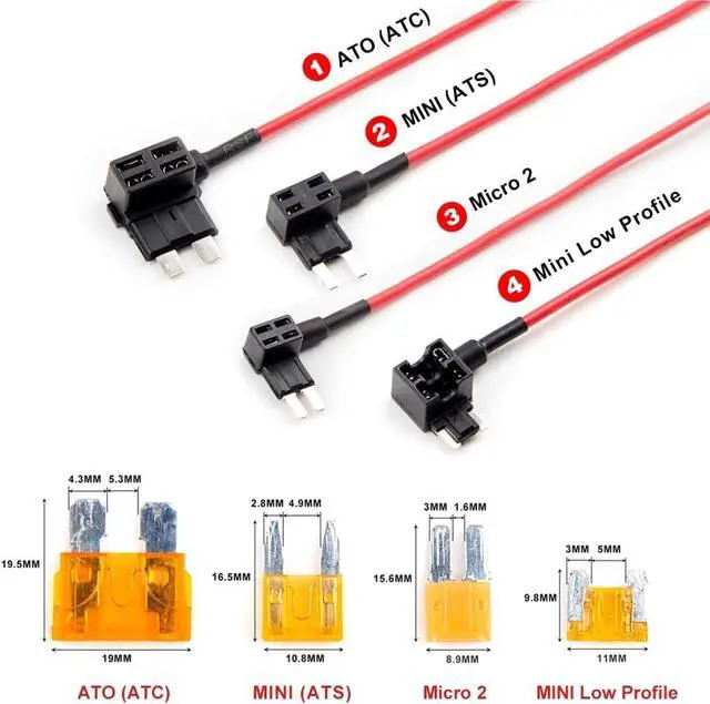 Alt view image 2 of 7 - VIOFO HK4 Hardwire Kit with 8pcs Full Set Circuit Fuse Tap, Type-C Port, for A119MINI /A119MINI 2 /A229 Duo&Plus&PRO /T130 /WM1 /A139 /A139Pro Dash Cam