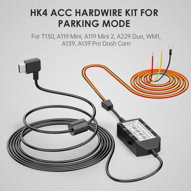 Alt view image 2 of 7 - VIOFO HK4 Acc Hardwire Kit, USB-C Hard Wire Kit for T130/A139Pro/WM1/A229Duo&A229PLUS&A229PRO,/A119MINI2 Dash Cam, Low Voltage Protection for Parking Mode