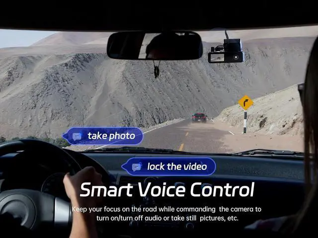 Alt view image 7 of 7 - 4K Dash Cam Front and Rear, 64GB SD Card, Pelsee 4K+1080P Dual Dash Camera for Cars, Wi-Fi & App Control, 1.5IPS Display Car Camera, Voice Control, Night Vision, 24H Parking Mode, G-Sensor