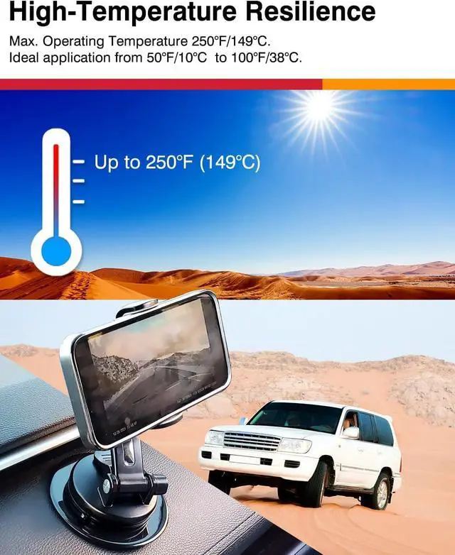Alt view image 5 of 6 - 3M VHB Adhesive Dashboard Mounting Disk Set for Suction Cup Car Mounts - 3.74 inch (95mm) Wide, Ensures Secure Hold for Phone Holders, GPS, Dash Cams  includes 2 Disks + 2 Replacement Sticky Pads
