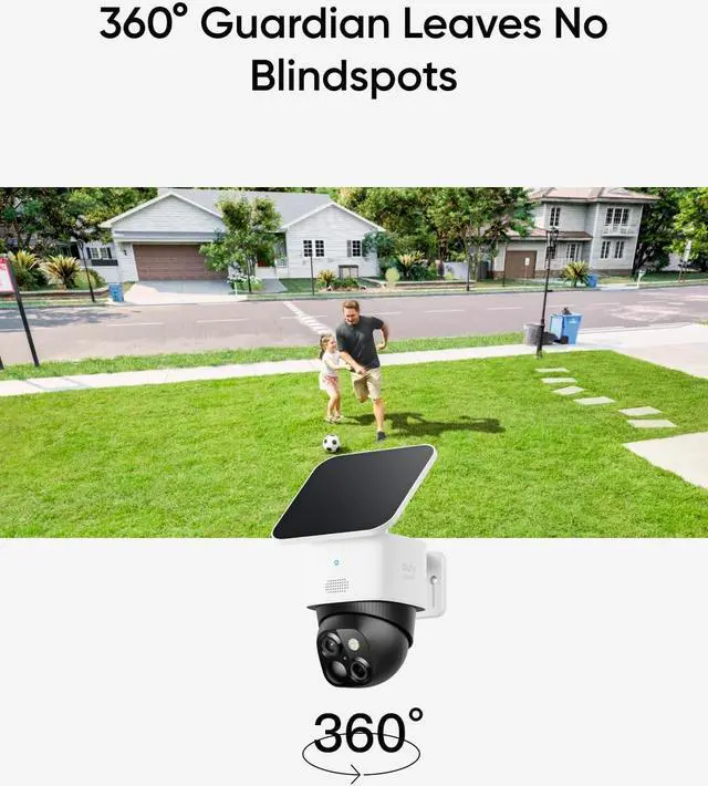 Alt view image 6 of 7 - eufy Security SoloCam S340 2-Cam Pack with HomeBase S380 (HomeBase 3), Solar Security Camera, Wireless Outdoor Camera, 360° Pan & Tilt Surveillance, No Monthly Fee, HomeBase S380 Compatible