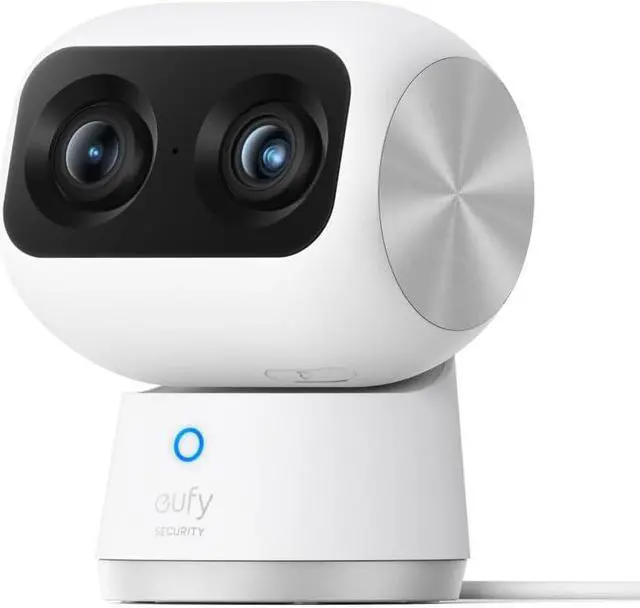 Main image of eufy Security Indoor Cam S350, Dual Cameras, 4K UHD Security Camera with 8× Zoom, 360° Camera, Baby Monitor, Pet Camera, Human/Pet Detection, AI Tracking, 2.4G/5G Wi-Fi, Plug in