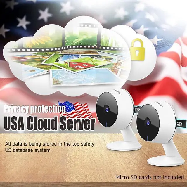 Alt view image 6 of 7 - LaView Security Cameras 4pcs, Home Security Camera Indoor 1080P, Wi-Fi Cameras Wired for Pet, Motion Detection, Two-Way Audio, Night Vision, Phone App, Works with Alexa, iOS & Android & Web Access