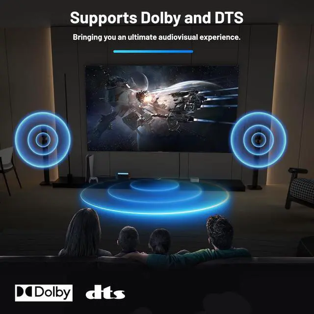 Alt view image 7 of 7 - HDMI Switch 3 in 1 Out 4K@60Hz, 3x1 HDMI Splitter with 2.6 FT HDMI 2.0 Cable, 3 Port HDMI switcher Selector Support 4K 60Hz Dolby Atmos HDR10 3D HDCP2.2 for NS PS5 PS4 Xbox Roku TV Fire Stick