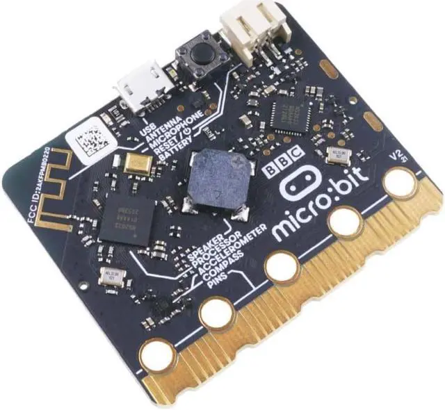 Alt view image 3 of 7 - NGW-1pc Micro:Bit V2.2- Card size MCU with Onboard Speaker, Accelerometer, MEMS microphone,2.4GHz radio/ BLE 5.0