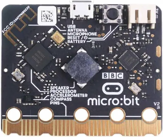 Alt view image 2 of 7 - NGW-1pc Micro:Bit V2.2- Card size MCU with Onboard Speaker, Accelerometer, MEMS microphone,2.4GHz radio/ BLE 5.0