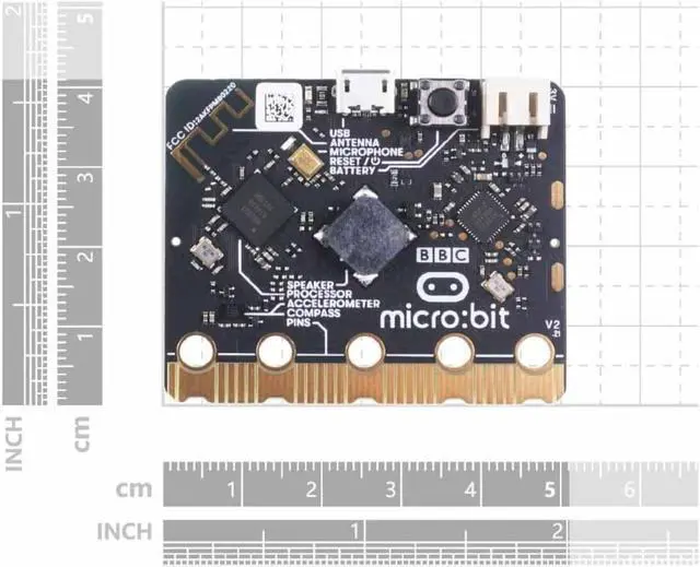Alt view image 7 of 7 - NGW-1pc Micro:Bit V2.2- Card size MCU with Onboard Speaker, Accelerometer, MEMS microphone,2.4GHz radio/ BLE 5.0