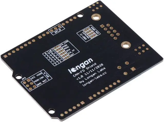 Alt view image 5 of 7 - NGW-1pc CAN FD Shield for Arduino - CAN-FD, CAN 2.0, industrial standard 9-pin sub-D, high-speed SPI interface, selectable OBD-II and CAN standard pinouts, adjustable chip select and INT pins