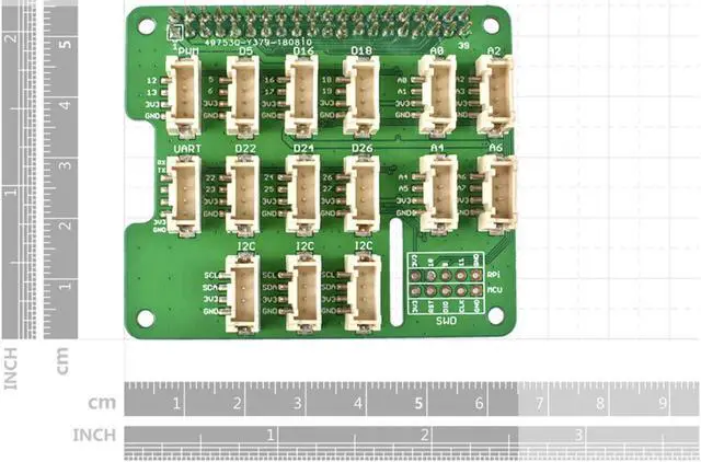 Alt view image 5 of 5 - NGW-1pc Grove Base Hat for Raspberry Pi - 24-Pin GPIO maintain, Grove interface for 3× I2C, 1× UART, 6× Digital, 4× Analog, SWD Debug interface, 1x PWM Port