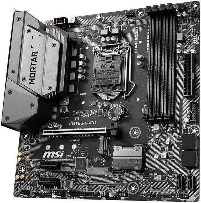 Alt view image 4 of 5 - MSI MAG B365M MORTAR LGA 1151 Micro ATX Intel Motherboard