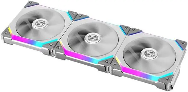 Alt view image 2 of 6 - Lian Li UNI Fan SL120 3 Pack White-with Controller (ARGB 120mm LED PWM Daisy-Chain) UF-SL120-3W PC Cooling Computer ARGB Case Fans Heatsink Cooler
