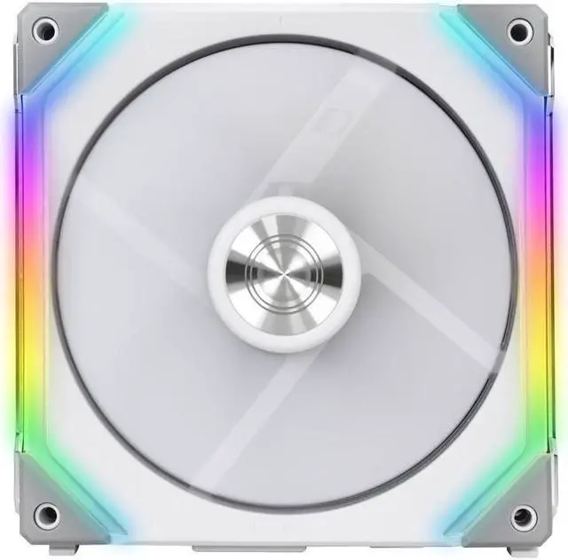 Alt view image 2 of 4 - LIAN LI UNI FAN SL140 RGB WHITE 2X 14CM FAN PACK WITH CONTROLLER ---UF-SL140-2W