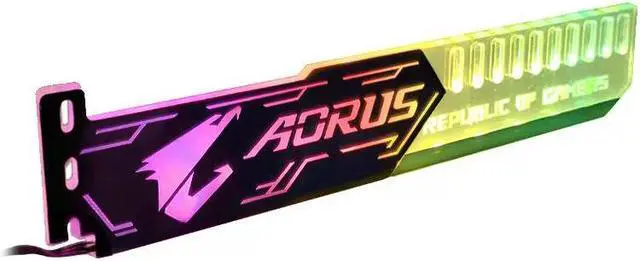 Main image of DOC - AROUS pattern Graphics card GPU support bracket Video card recessed bracket/rack bracket, 5V- 4PIN RGB Streamer discoloration GPU Brace, for shell decoration 250mm (5V-4PIN)
