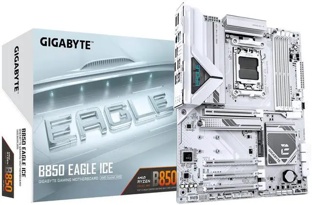 Alt view image 4 of 4 - GIGABYTE B850 EAGLE WF7 ICE AM5 AMD B850 ATX Motherboard