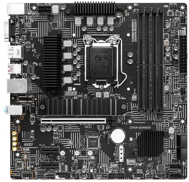 Main image of MSI Z590M BOMBER DDR4 LGA1200 Intel Z590 mATX Motherboard , with PCIe 4.0, USB 3.2 Gen 2,2.5Gbps LAN controller