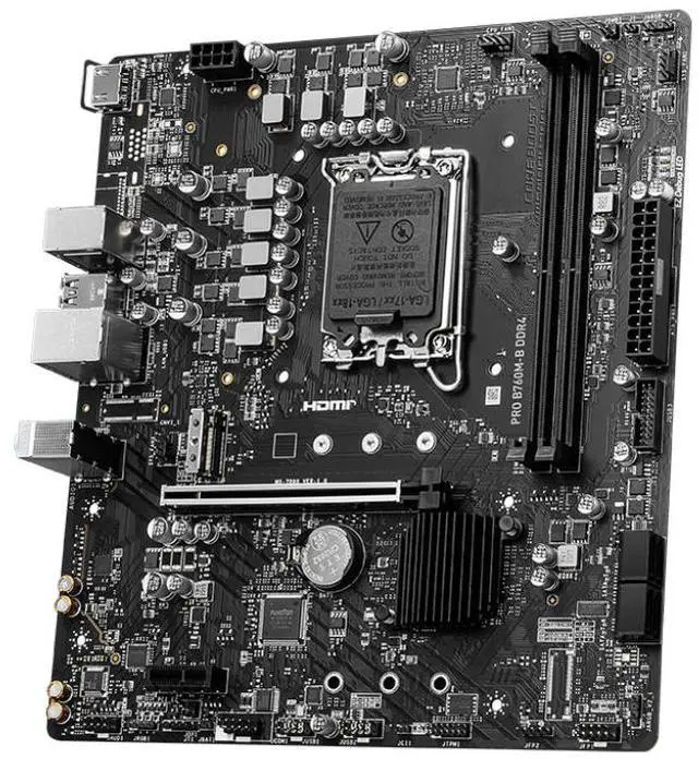 Alt view image 3 of 5 - MSI B760M-B DDR4 motherboard Supports 12th/13th/14th Gen Intel® Core Processors, Pentium® Gold and Celeron® Processors (LGA 1700)
