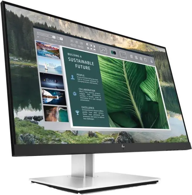 Alt view image 2 of 7 - HP E27q G4 QHD 27" QHD IPS Monitor 5ms GtG 250 nits Anti-glare Edge-lit Contrast Ratio: 1000:1 Aspect Ratio 16:9 Tilt -5 to +23° Vesa 100 mm HDMI DisplayPort - 9VG82AA