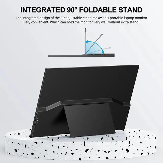 Alt view image 6 of 7 - NEWSOUL Portable Monitor 18.5 Inch 100% sRGB 60Hz 1080P Monitor Full HD Mobile Monitors w/Stand HDMI &USB C Ports