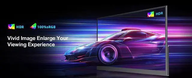 Alt view image 5 of 6 - NEWSOUL 100Hz Portable Monitor 18.5" 1080P Gaming Monitor w/Integrated Stand & VESA HDMI 2*Type C Switch Display