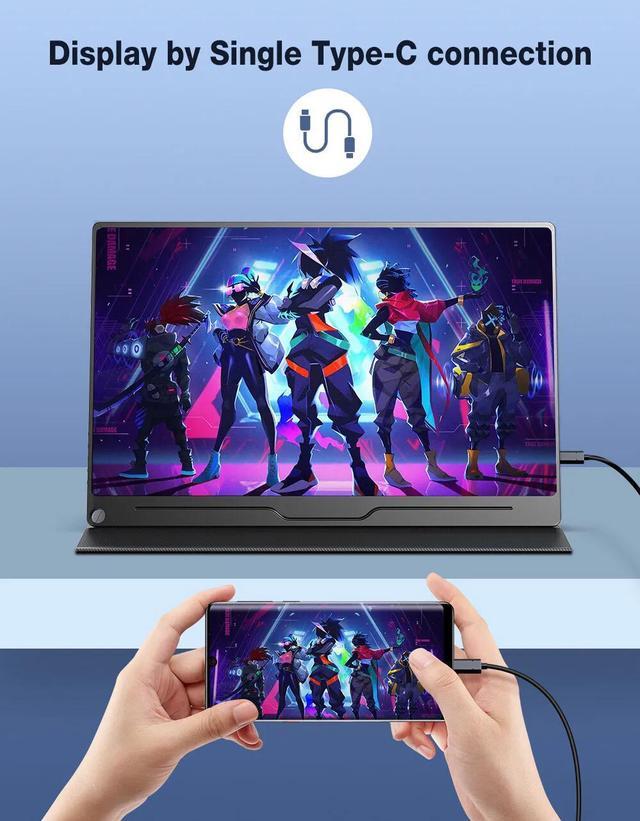 Alt view image 5 of 6 - NEWSOUL 16" 120Hz 2K Portable Monitor 2560*1600 Gaming Monitor With VESA hole IPS Standard HDM C model For PS4 5