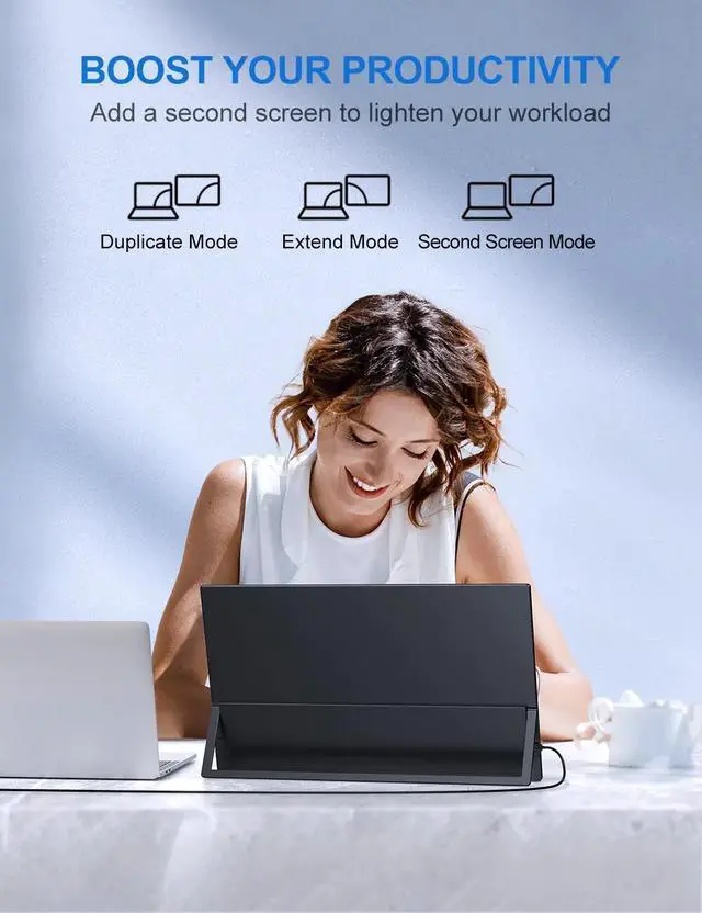 Alt view image 2 of 6 - NEWSOUL 18.5 120HZ Super Thin Portable Gaming Monitor USB-C HDMI For Computer Laptop PS5