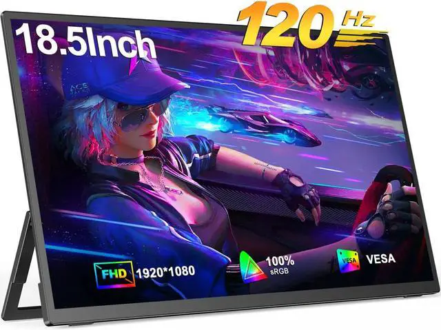 Main image of NEWSOUL 18.5 120HZ Super Thin Portable Gaming Monitor USB-C HDMI For Computer Laptop PS5