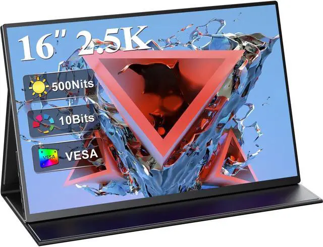 Main image of NEWSOUL Portable Monitor 16 Inch 2K 2560x1600 QHD Screen HDR LCD Display 16:10 Screen with VESA Mountable
